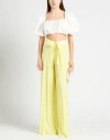 Mar De Margaritas Woman Pants Pastel Yellow Size L Viscose