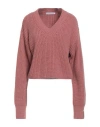 Mar De Margaritas Woman Sweater Antique Rose Size M Acrylic, Wool, Viscose, Alpaca Wool In Pink
