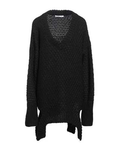 Mar De Margaritas Woman Sweater Black Size L Acrylic, Wool, Viscose, Alpaca Wool In Black
