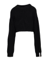 Mar De Margaritas Woman Sweater Black Size M Acrylic, Wool, Polyester In Black