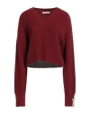 Mar De Margaritas Woman Sweater Burgundy Size S Acrylic, Wool, Viscose, Alpaca Wool In Red
