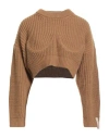 Mar De Margaritas Woman Sweater Camel Size M Acrylic, Polyester