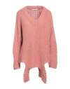 Mar De Margaritas Woman Sweater Antique Rose Size M Acrylic, Wool, Viscose, Alpaca Wool In Pink