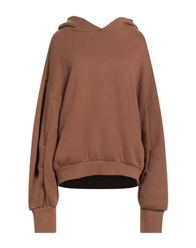 Mar De Margaritas Woman Sweatshirt Brown Size S Cotton, Elastane