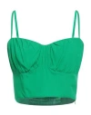 Mar De Margaritas Woman Top Green Size M Viscose In Green