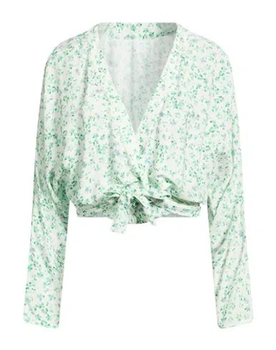 Mar De Margaritas Woman Top Light Green Size M Viscose In Multi