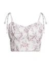 Mar De Margaritas Woman Top Lilac Size M Viscose, Polyester In Purple