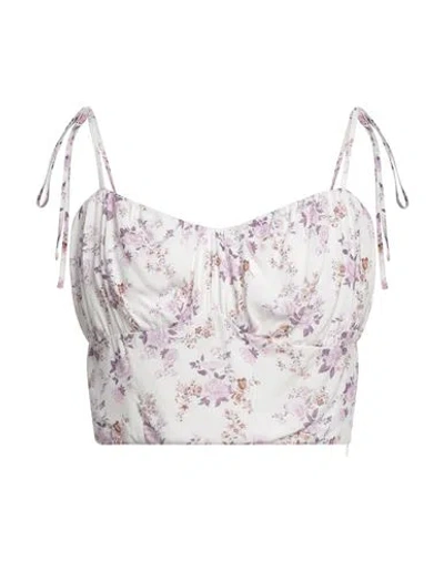 Mar De Margaritas Woman Top Lilac Size M Viscose, Polyester In Purple