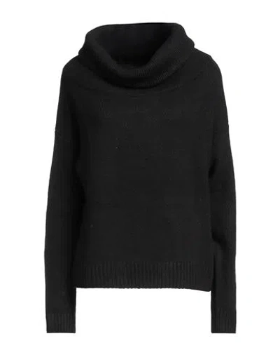 Mar De Margaritas Woman Turtleneck Black Size L Acrylic, Polyamide, Polyester, Viscose, Wool