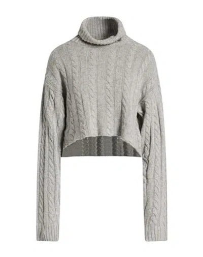 Mar De Margaritas Woman Turtleneck Light Grey Size S Viscose, Polyamide, Wool, Cashmere In Gray
