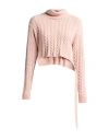 Mar De Margaritas Woman Turtleneck Light Pink Size S Viscose, Polyamide, Wool, Cashmere In Pink