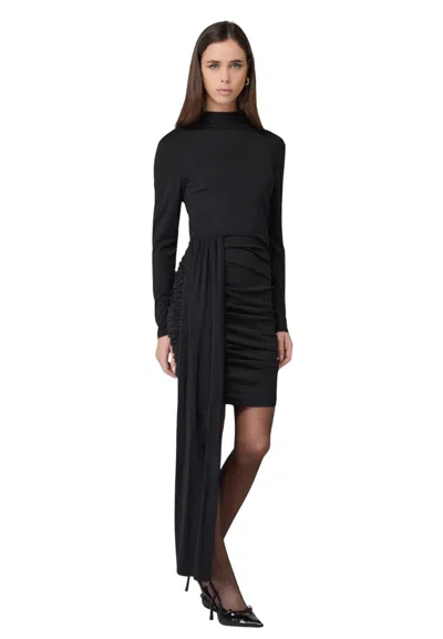 Mar De Margaritas Women's Dress  With Drapery In Black