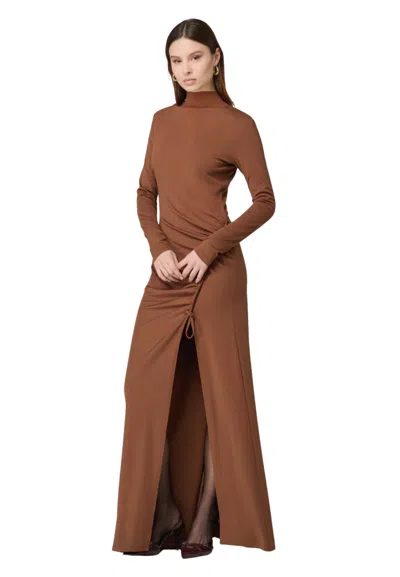 Mar De Margaritas Women's Dress  With Drapery In Brown