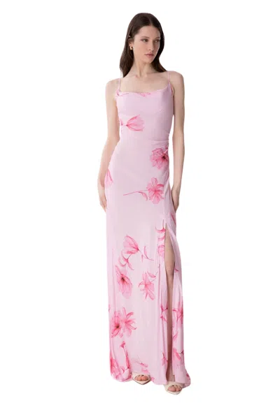 Mar De Margaritas Women's Dress  With Forward Slit In Pink