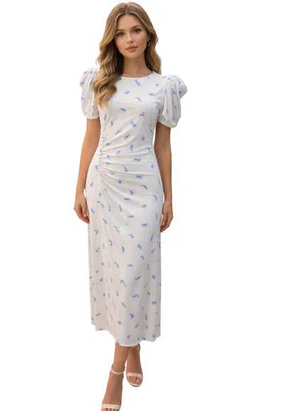 Mar De Margaritas Women's Dress  With Forward Slit In White