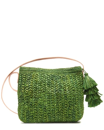 Mar Y Sol Antonia Raffia Shoulder Bag In Green