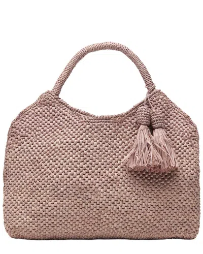 Mar Y Sol Anya Raffia Satchel In Nude