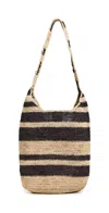 Mar Y Sol Augusta C Bag Natural Black Stripe In Black