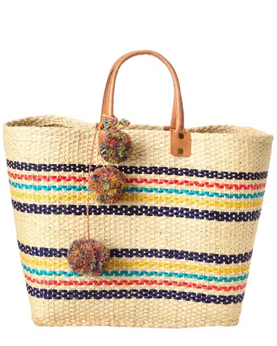 Mar Y Sol Caracas Tote In Natural With Multi Stripes Mu