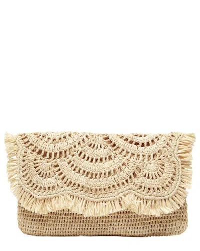 Mar Y Sol Giselle Raffia Clutch In Beige