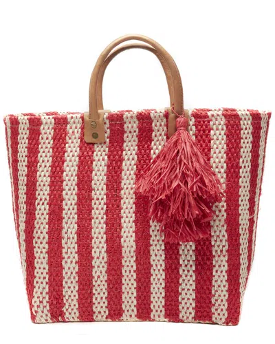Mar Y Sol Lido Sisal Tote In Red