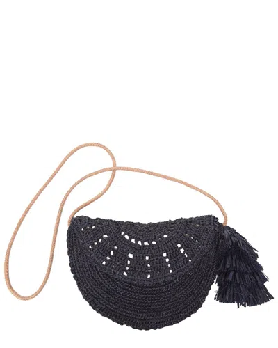 Mar Y Sol Lila Raffia Crossbody In Black