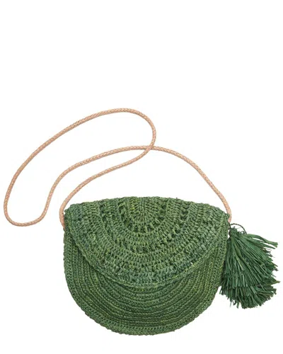 Mar Y Sol Lila Raffia Crossbody In Green