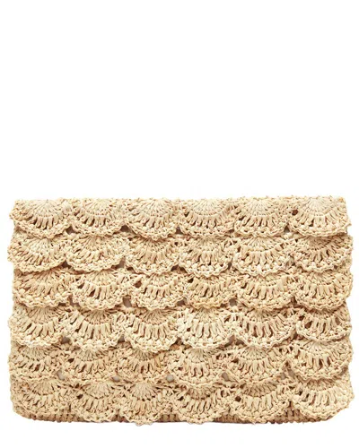 Mar Y Sol Lizzie Raffia Clutch In Brown