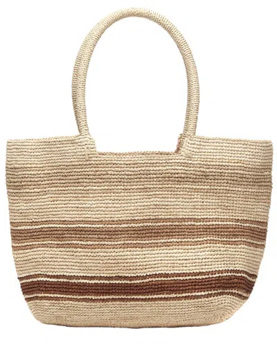 Mar Y Sol Piper Raffia Tote In Brown