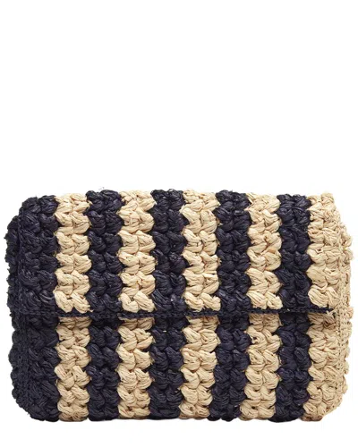 Mar Y Sol Remi Raffia Clutch In Blue