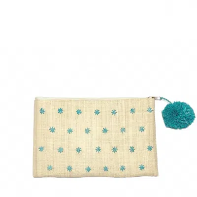 Mar Y Sol Women's Sofia Pouch In Aqua In White