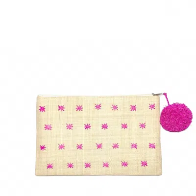 Mar Y Sol Women's Sofia Pouch In Pink In White