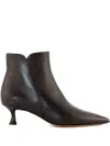 Mara Bini 50mm Leather Ankle Boots In Brown