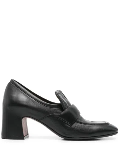 Mara Bini 60mm Leather Loafers In Black