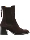Mara Bini 60mm Suede Ankle Boots In Brown