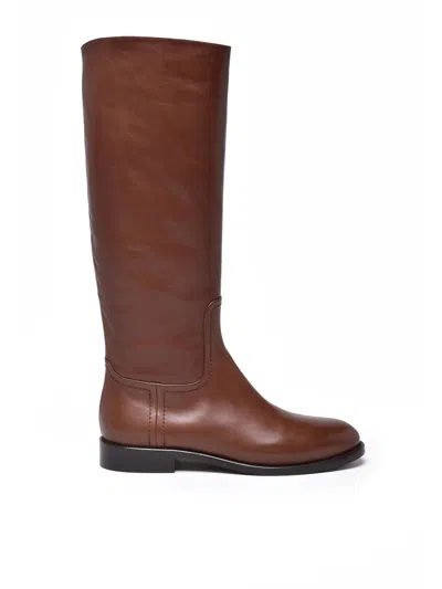 Mara Bini Brown Leather Riding Boots