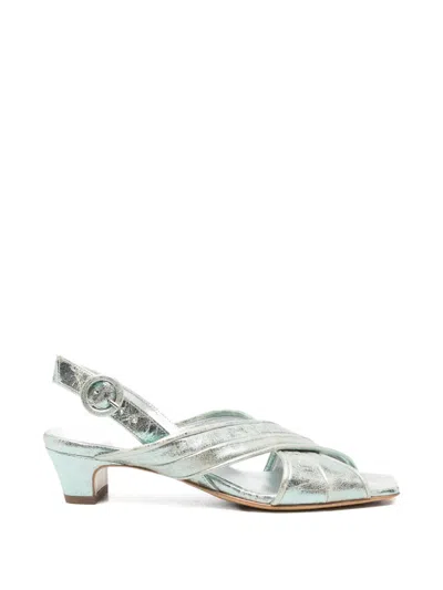 Mara Bini Crisscross-strap Sandals In Blue