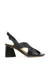 Mara Bini Crossover-strap Sandals In Black