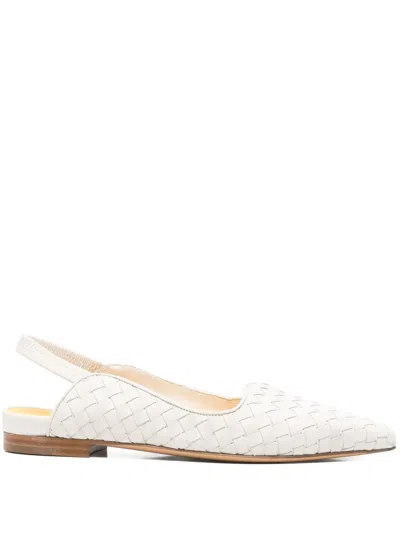 Mara Bini Interwoven-design Slingback Pumps In White