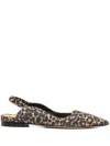 Mara Bini Leopard-print Slingback Pumps In Brown