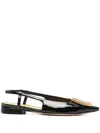Mara Bini Patent-leather Slingback Pumps In Black