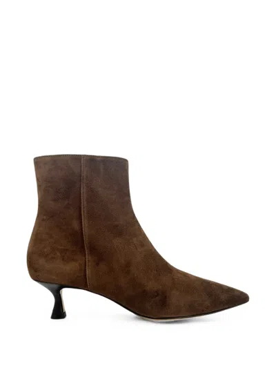 Mara Bini Pointed-toe Suede Ankle Boots In Multi
