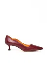 Mara Bini Red Leather Pumps In Red
