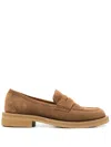 Mara Bini Suede Loafers In Brown