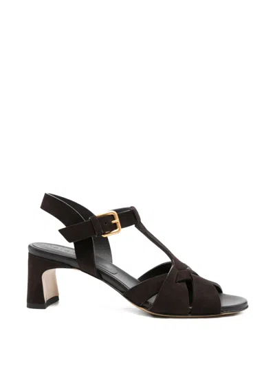 Mara Bini T-bar Buckle Sandals In Brown