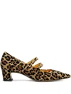 Mara Bini Vale Double-strap Pumps In Animal Print