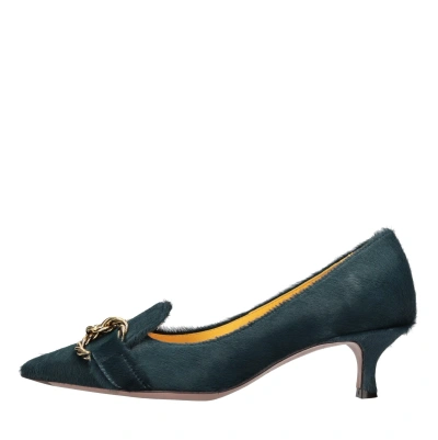 Mara Bini With Heel Green In Black