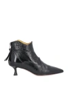 Mara Bini Woman Ankle Boots Black Size 10 Leather