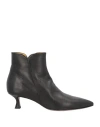 Mara Bini Woman Ankle Boots Black Size 6 Leather In Black