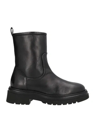 Mara Bini Woman Ankle Boots Black Size 8 Leather